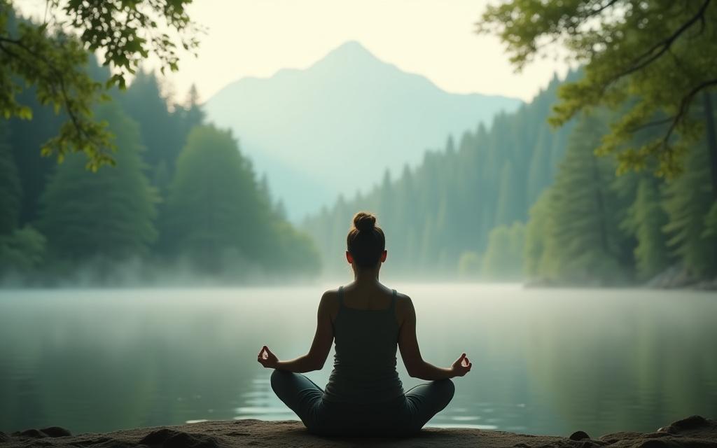 Peaceful meditation retreat in natural setting